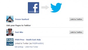 Link facebook to twitter