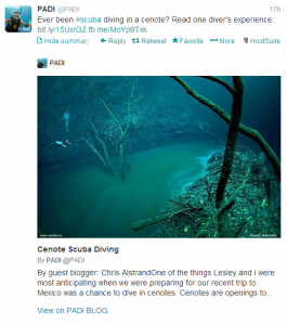 PADI Twitter card