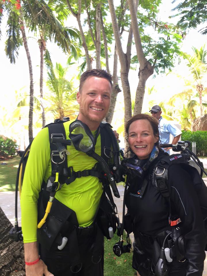 Helping with dive briefings 