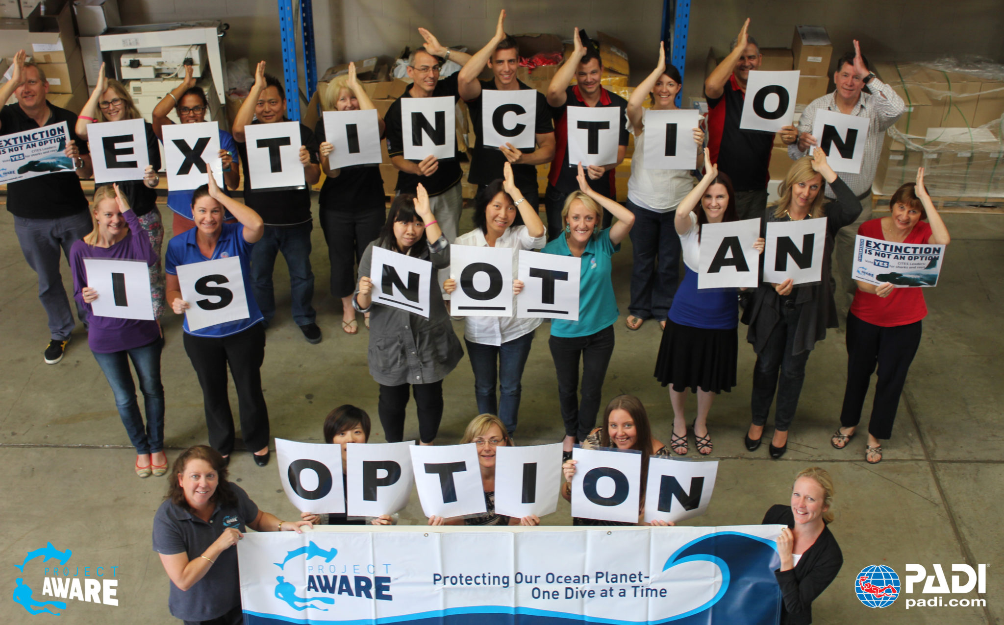 PADI Asia Pacific and Project AWARE staff urge CITES Leaders to Vote YES PADI Staff Support Cites