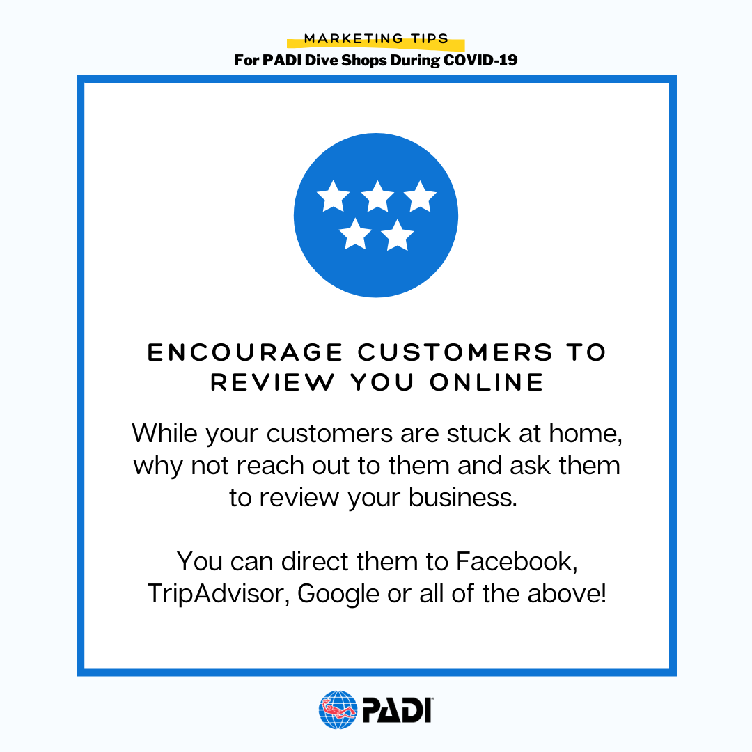 10 Marketing Tips for PADI Dive Shops During COVID19 PADI Pros