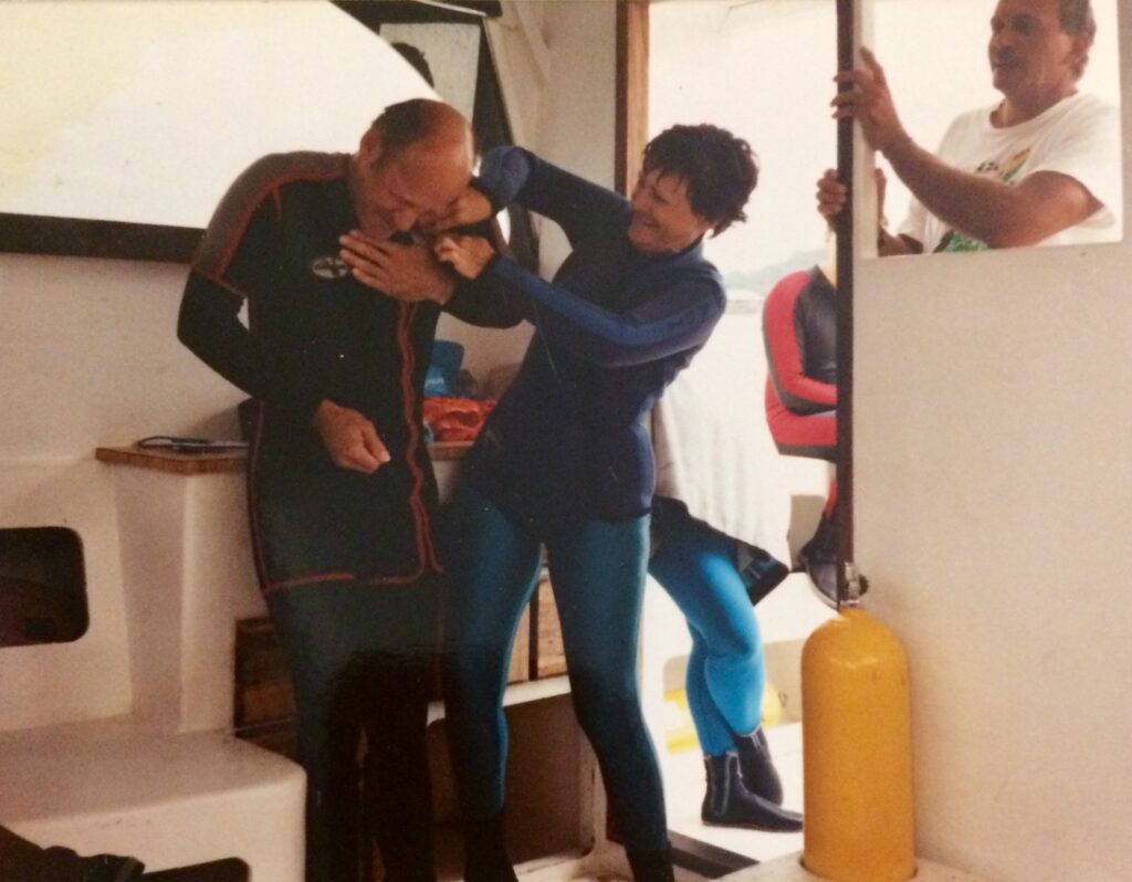 Durwood J. (DJ) Morin scuba diving