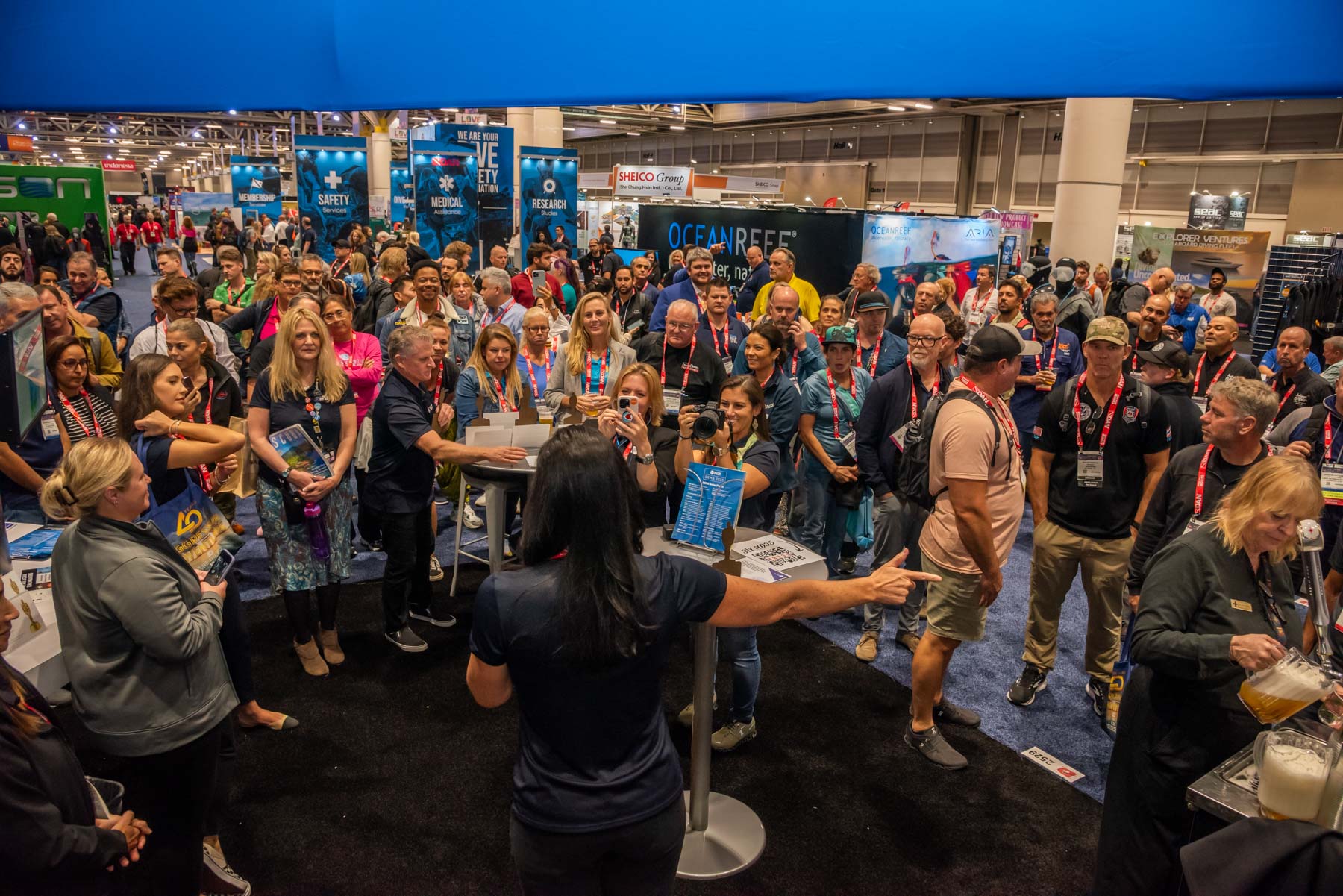 Crowd of people in DEMA 2023 in New Orleans