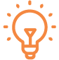 Icon showing lightbulb
