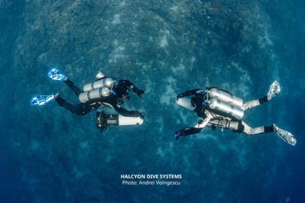 two tec 50 divers descend into the depths