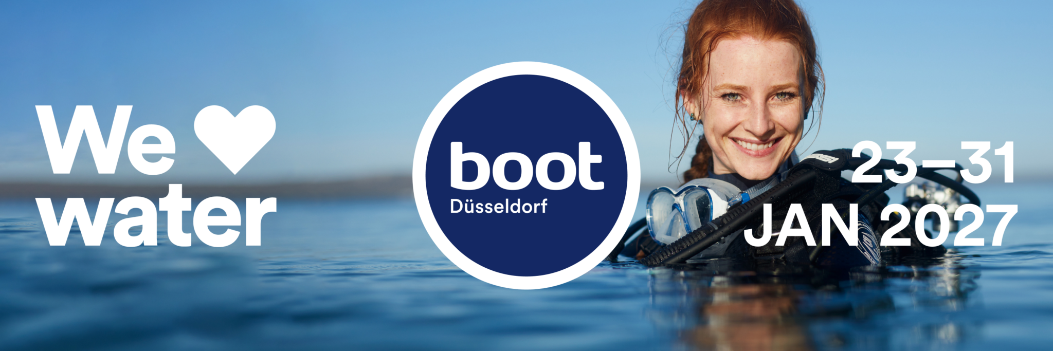 Banner voor de Boot Dive Show 2027