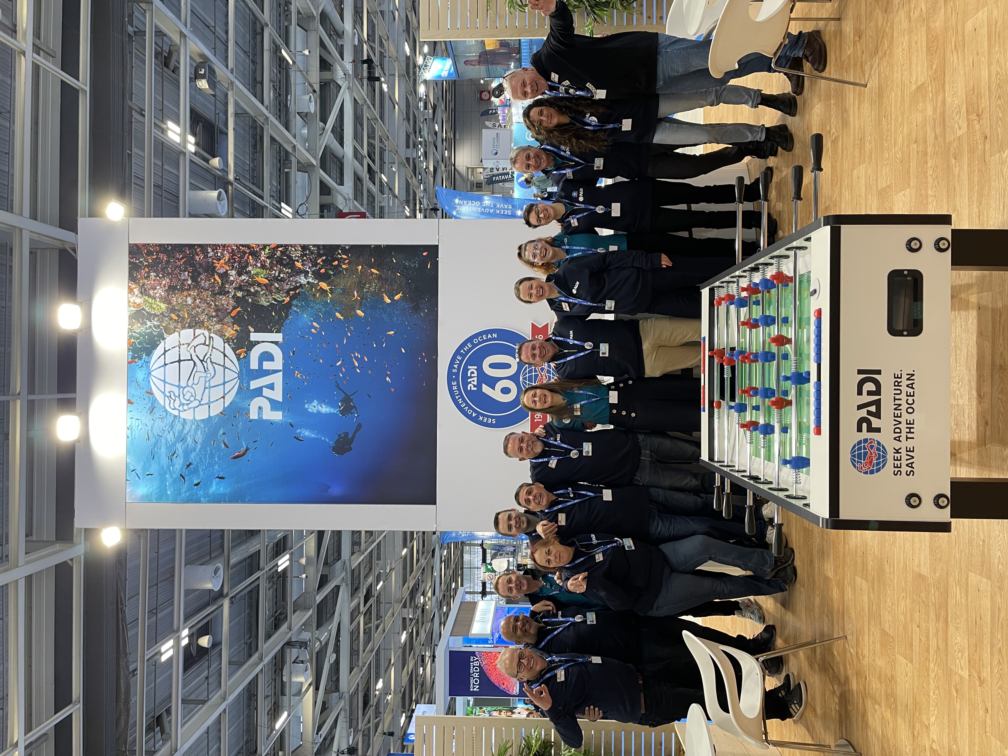 PADI Staff group photo at the Salon de la Plongee 2026