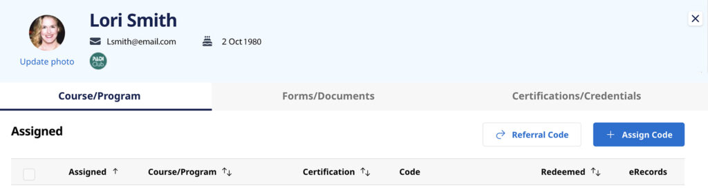 Capture d'écran du nouveau portail de gestion des élèves.