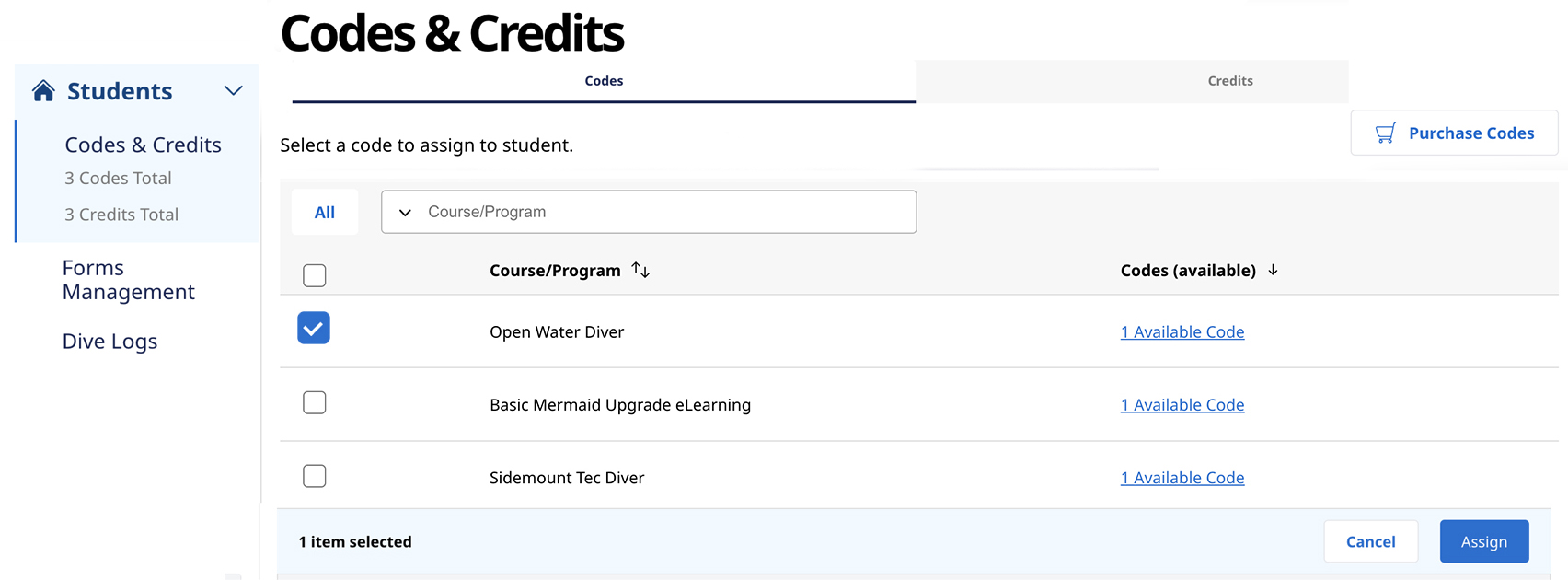 Screenshot of the new Student Management Portal