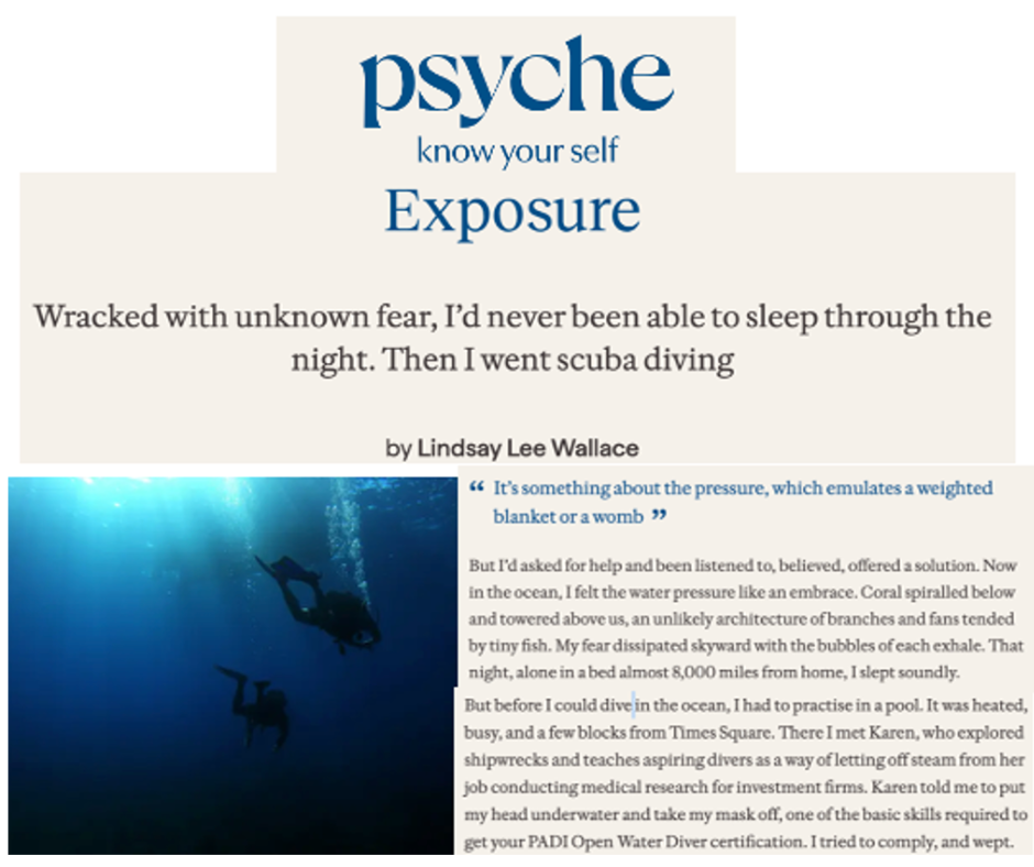 Capture d'écran d'un article du magazine Psyche portant sur les membres de PADI.