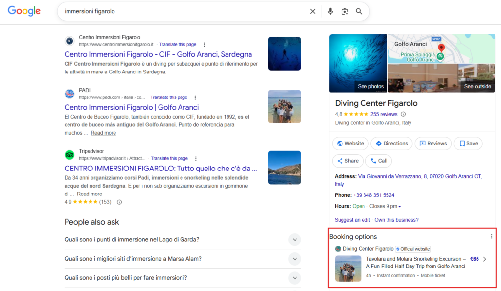 A screenshot of the Google Business Profile
